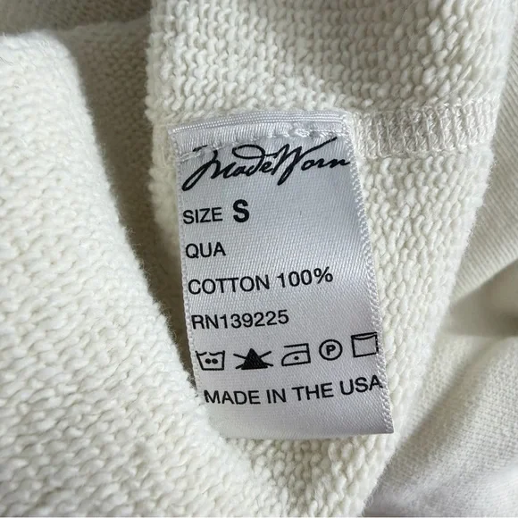 MadeWorn Led Zeppelin Faded Crew Ivory Sweatshirt Size Small